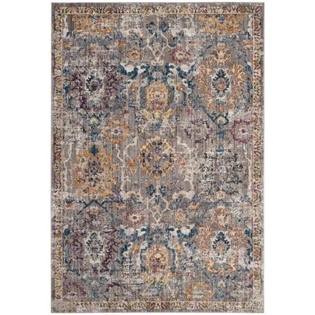 Safavieh 7 x 7 ft. Bristol Power Loomed Round Area RugGrey & Blue BTL347A-7R
